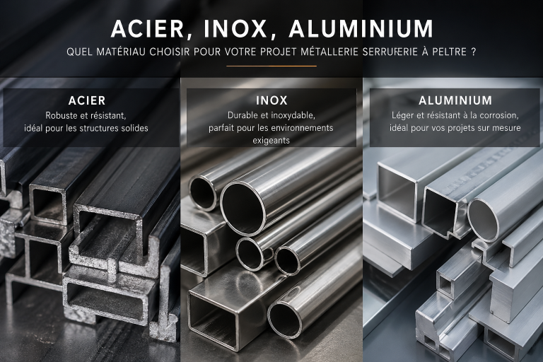 Acier, inox, aluminium : quel matériau choisir pour votre projet Métallerie à Peltre?